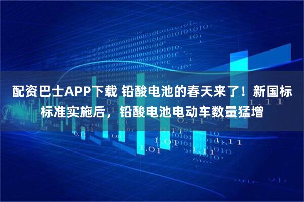 配资巴士APP下载 铅酸电池的春天来了！新国标标准实施后，铅酸电池电动车数量猛增